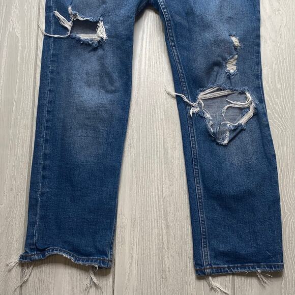 Abercrombie & Fitch Womens Blue The Ankle Straight Ultra High Rise Jeans Size 28 - Picture 8 of 12